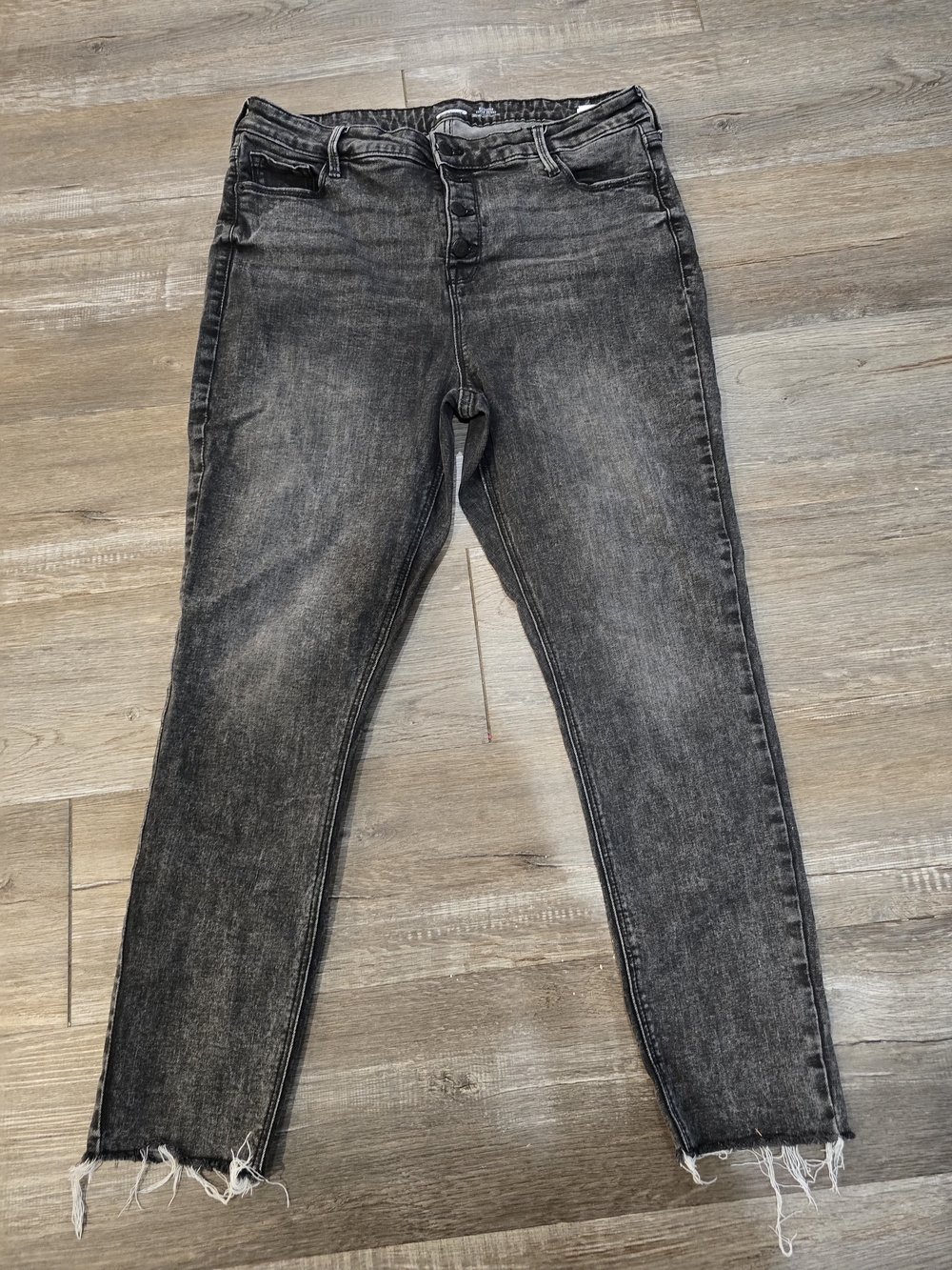 Old Navy High-Waisted Button-Fly Rockstar Super Skinny Ankle Jeans Rockstar